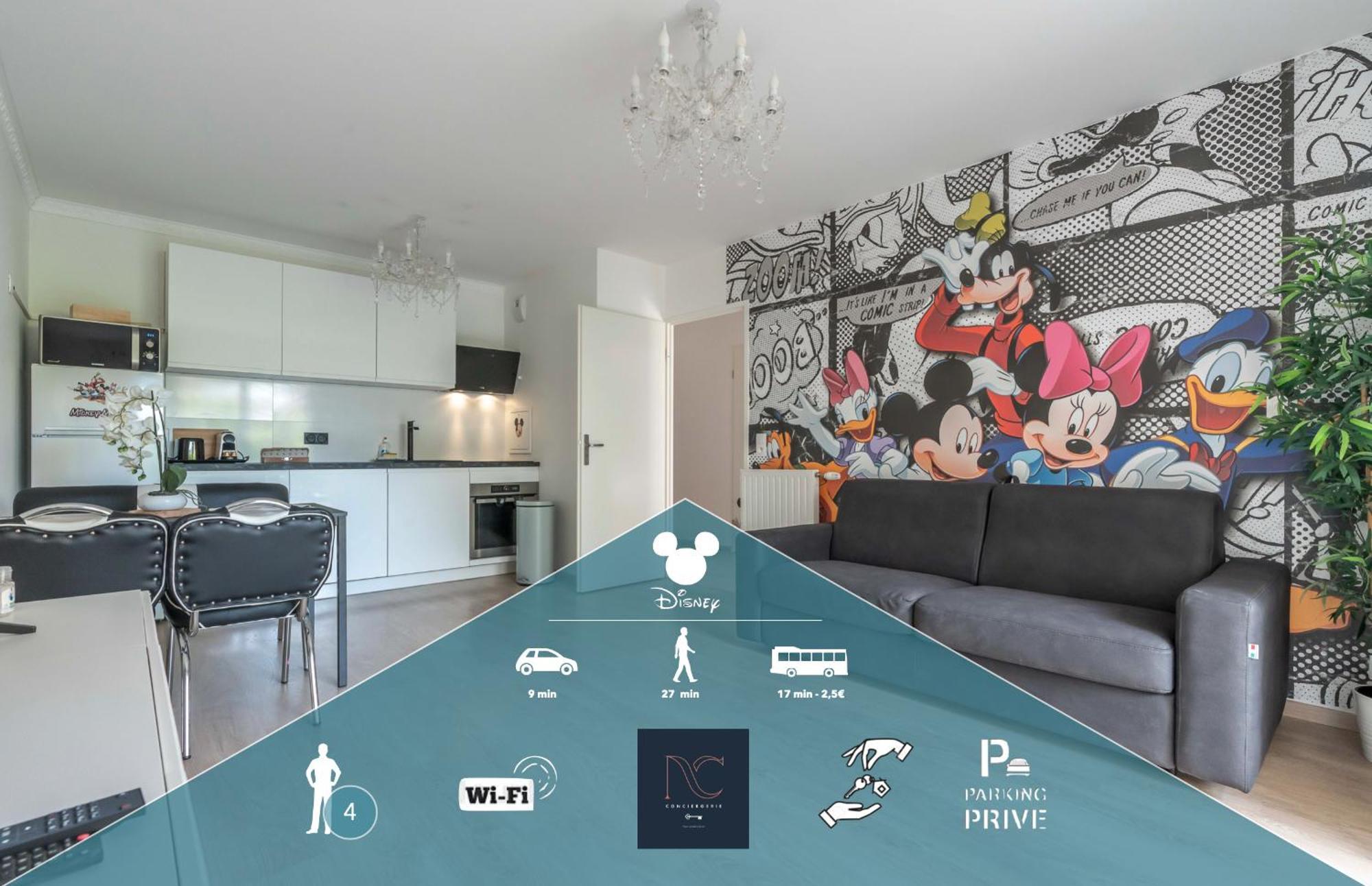 Disneyland-Paris 4Pers,Wifi, Parking Chessy  Ngoại thất bức ảnh